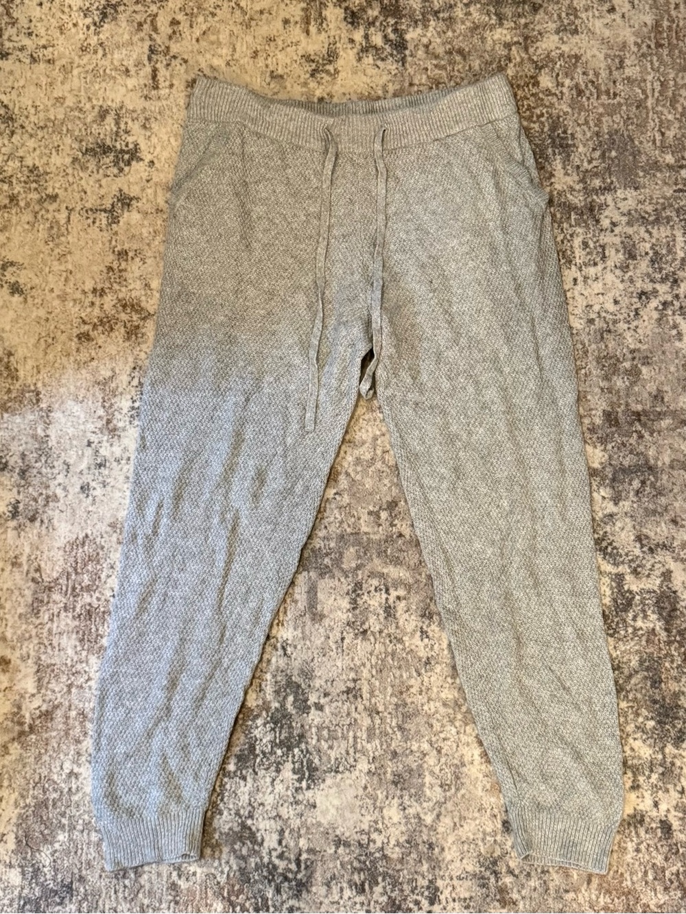 Gray Knit Jogger lounge sweatpants